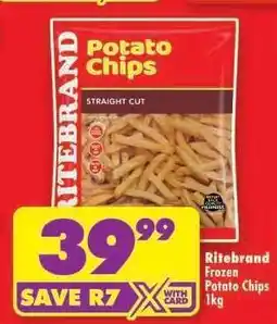 Shoprite RITEBRAND FROZEN POTATO CHIPS 1kg offer