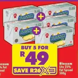 Shoprite BLOSSOM LITE 25% FAT SPREAD 500g offer