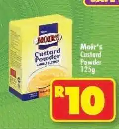 Shoprite MOIR'S CUSTARD POWDER 125g offer