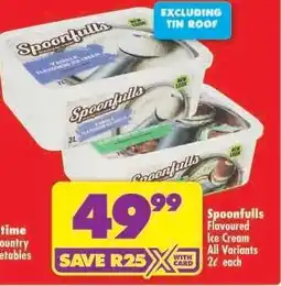 Shoprite Spoonfulls Flavoured Ice Cream offer