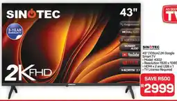 Pick n Pay Hypermarket SINOTEC 43 2K Google Smart TV offer
