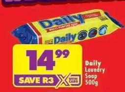Shoprite DAILY LAUNDRY SOAP 500g offer