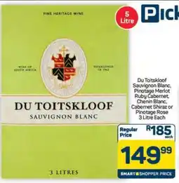 Pick n Pay Hypermarket Du Toitskloof Sauvignon Blanc offer