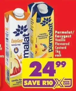 Shoprite PARMALAT/EASYGEST VANILLA FLAVOURED CUSTARD 1kg offer