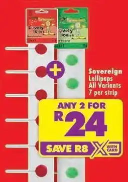Shoprite Sovereign Lollipops All Variants offer