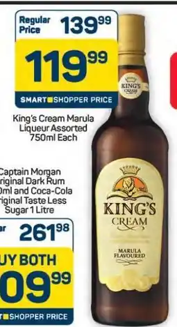 Pick n Pay Hypermarket King's Cream Marula Liqueur Assorted offer