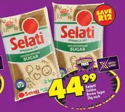Shoprite Selati Golden Brown Sugar-2Kg Each offer