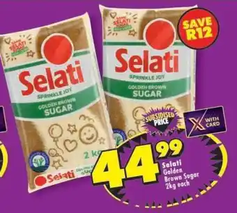 Shoprite Selati Golden Brown Sugar-2Kg Each offer