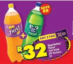 Shoprite Sparletta/Twist Soft Drink All Variants 2ℓ offer