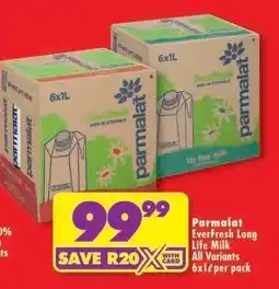 Shoprite PARMALAT EVERFRESH LONG LIFE MILK offer