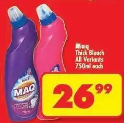 Shoprite MAQ THICK BLEACH all variants 750ml each offer