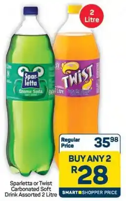 Pick n Pay Hypermarket Sparletta or Twist Carbonated Soft Drink Assorted 2 Litre offer
