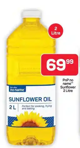 Pick n Pay Hypermarket PnP no name Sunflower Oil 2 Litre offer