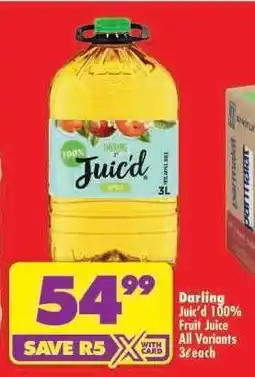 Shoprite Darling Juic'd 100% Fruit Juice offer