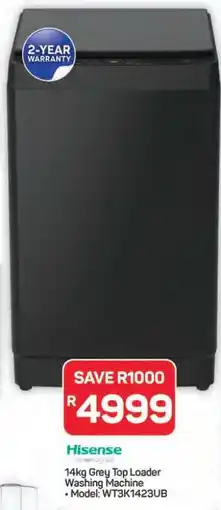 Pick n Pay Hypermarket Hisense 14kg Grey Top Loader Washing Machine offer