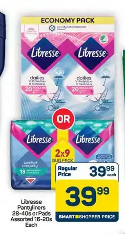 Pick n Pay Hypermarket Libresse Pantyliners or Pads offer
