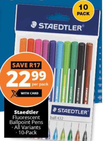 Checkers Staedtler Fluorescent Ballpoint Pens 10-Pack offer