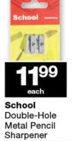 Checkers School Double-Hole Metal Pencil Sharpener offer