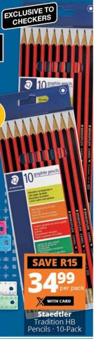 Checkers Staedtler Tradition HB Pencils 10-Pack offer