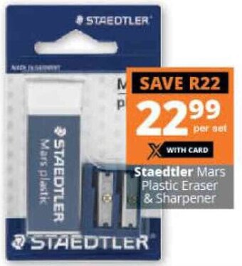 Checkers Staedtler Mars Plastic Eraser & Sharpener offer