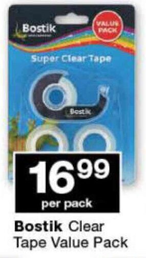 Checkers Bostik Clear Tape Value Pack offer