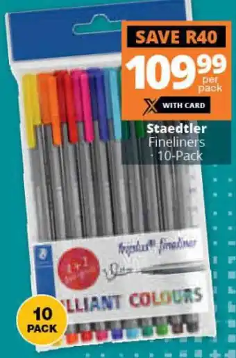 Checkers Staedtler Fineliners 10-Pack offer