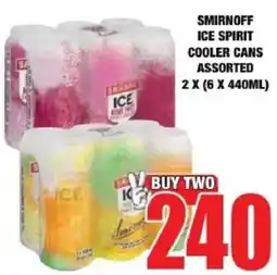 Boxer Liquors Smirnoff ice spirit cooler cans assorted offer