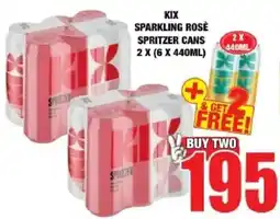 Boxer Liquors Kix sparkling rose spritzer cans offer