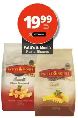 Checkers Fatti's & Moni's Pasta Shapes offer