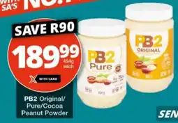 Checkers PB2 Original/ Pure/ Cocoa Peanut Powder offer