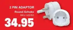 Cashbuild 2 pin adaptor round schuko offer