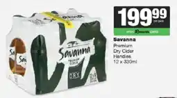 Spar Tops Savanna Premium Dry Cider Handies offer