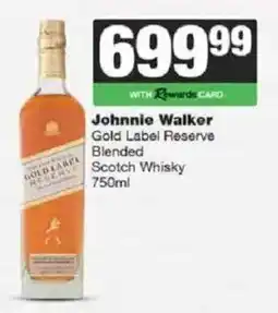Spar Tops Johnnie Walker Gold Label Reserve Blended Scotch Whisky offer