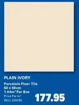 Cashbuild Plain Ivory Porcelain Floor Tile offer