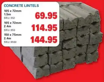 Cashbuild Concrete lintels offer