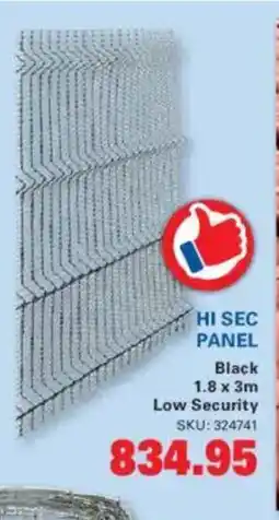 Cashbuild Hi sec panel black offer