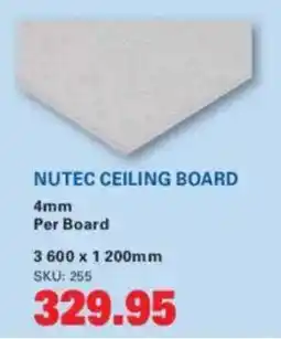 Cashbuild Nutec ceiling board offer