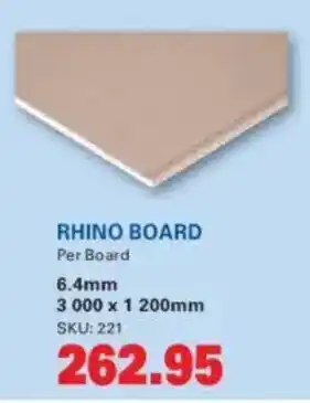 Cashbuild Rhino Board offer