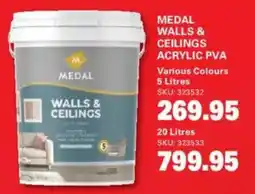 Cashbuild Medal walls & ceilings acrylic pva offer