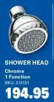 Cashbuild Shower head chrome 1 function offer