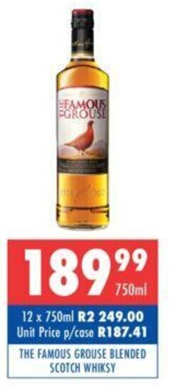 The Famous Grouse Blended Scotch Whisky 750ml