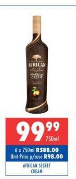 Ultra Liquors African Secret Cream 750ml offer