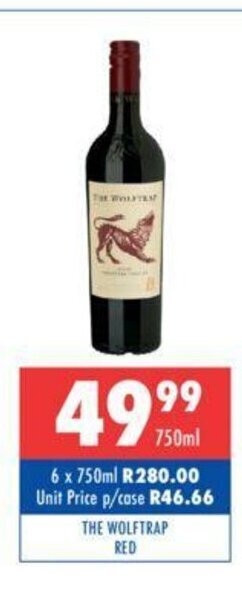 Ultra Liquors The Wolftrap Red 750ml offer
