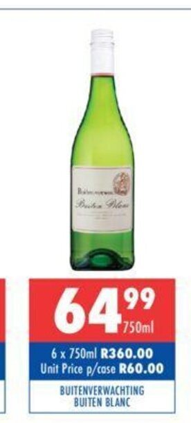 Ultra Liquors Buitenverwachting Buiten Blanc 750ml offer