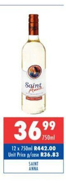 Ultra Liquors Saint Anna 750ml offer