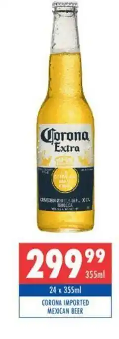 Ultra Liquors Corona Imported Mexican Beer 24 x 355ml offer