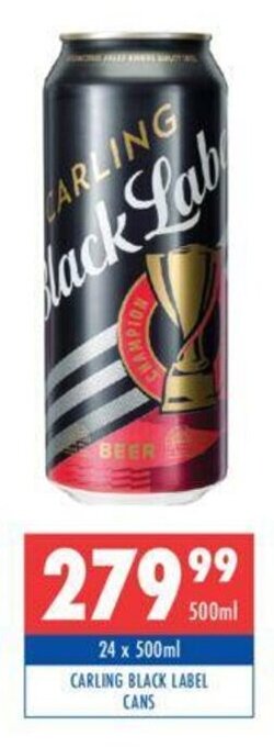 Carling Black Label Cans 24 x 500ml