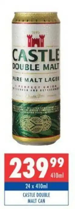 Ultra Liquors Castle Double Malt Can 24 x 410ml offer