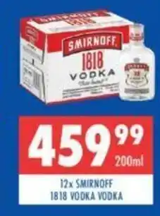 Ultra Liquors Smirnoff 1818 Vodka Vodka x12 offer