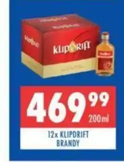 Ultra Liquors Klipdrift Brandy 12x offer